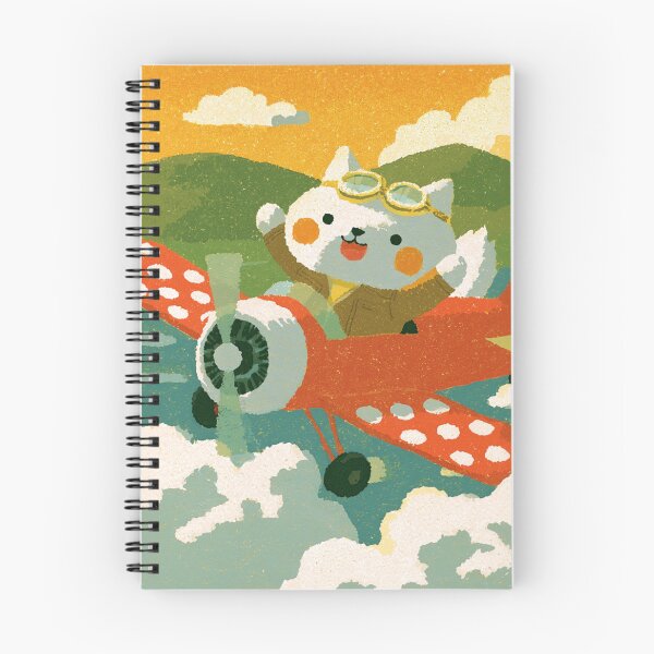 Item preview, Cute Cat Pilot Red Biplane Retro Vintage Sky Art designed and sold by UhuCriei .