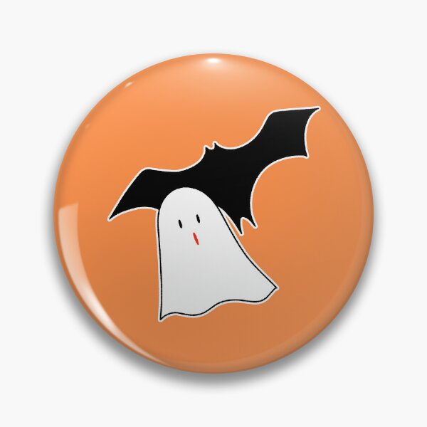 Item preview, Cute Ghost and Black Bat - Minimalist Halloween Art designed and sold by ubborn.