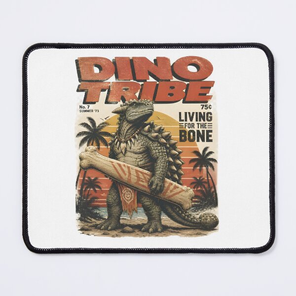 Item preview, Retro Surfing Stegosaurus Poster | Vintage Americana Beach Dinosaur Graphic Art designed and sold by PreeCha Art & Co..