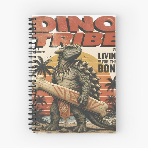Item preview, Retro Surfing Stegosaurus Poster | Vintage Americana Beach Dinosaur Graphic Art designed and sold by PreeCha Art & Co..