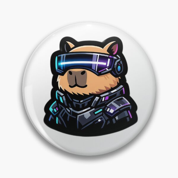 Item preview, Cyberpunk Capybara Sticker | Cute Futuristic Neon Animal designed and sold by Mohitt09.