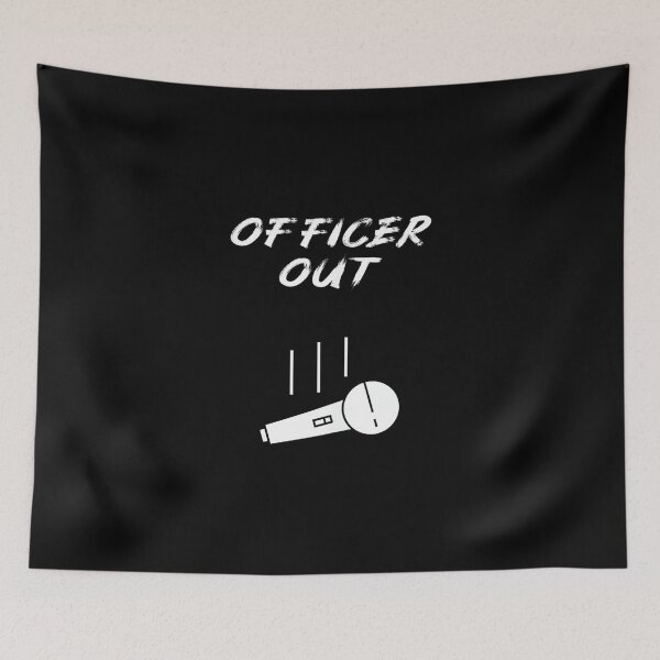 Item preview, Police Officer Out Policeman Policewoman Retirement Mic Drop designed and sold by AnnUWatts.