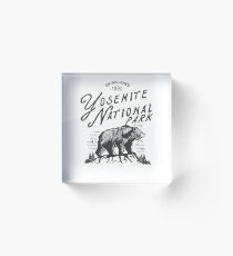 Bloque acrílico Parque Nacional Yosemite Bear Yosemite Establecido en 1890