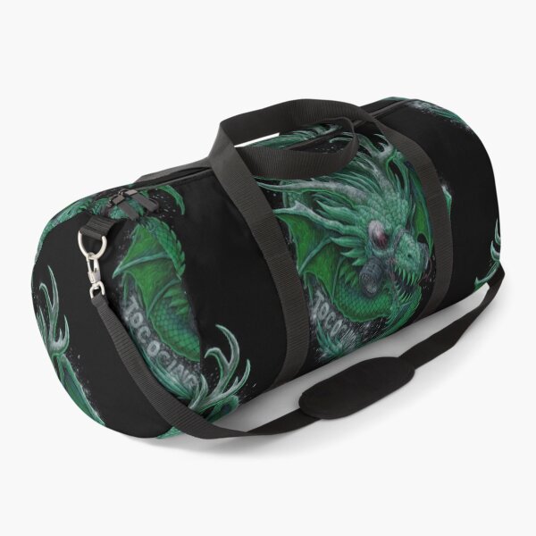 Item preview, TOCOCLAWS Toxic Hydra: Neon Green Gas Mask Dragon Throw Pillow designed and sold by TOCOCLAWS.