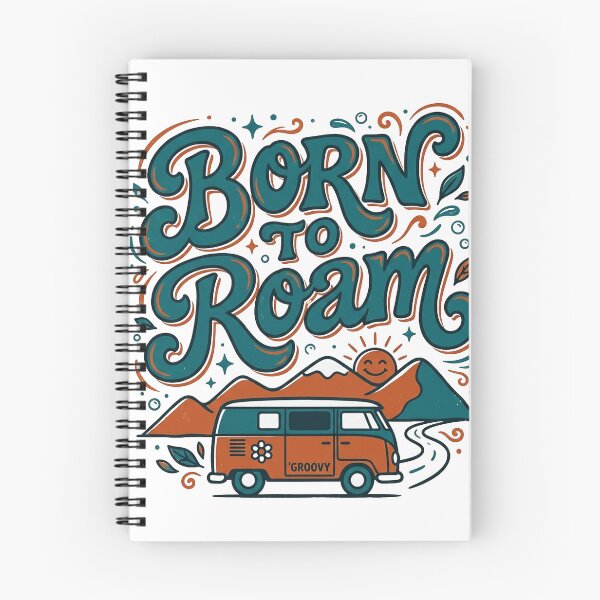 Item preview, Born To Roam — Retro Groovy Free Spirit Shirt designed and sold by PlushFutura.