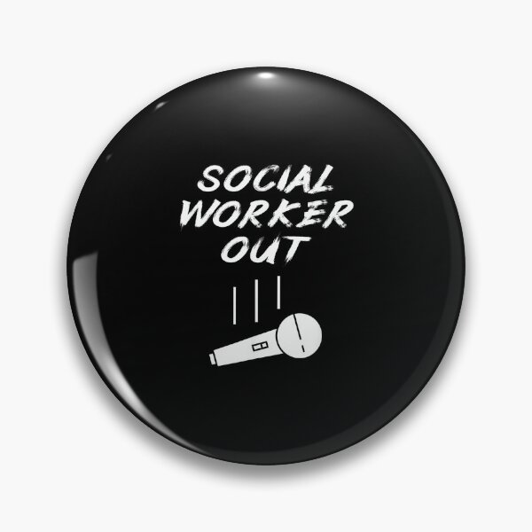 Item preview, Retired Social Worker Out Retirement Mic Drop Retiring Quote designed and sold by AnnUWatts.