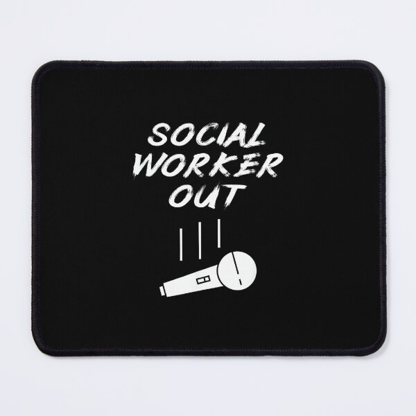 Item preview, Retired Social Worker Out Retirement Mic Drop Retiring Quote designed and sold by AnnUWatts.