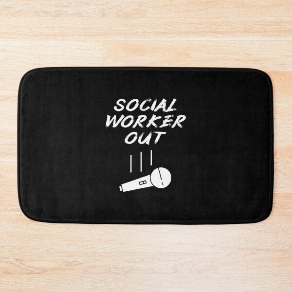 Item preview, Retired Social Worker Out Retirement Mic Drop Retiring Quote designed and sold by AnnUWatts.