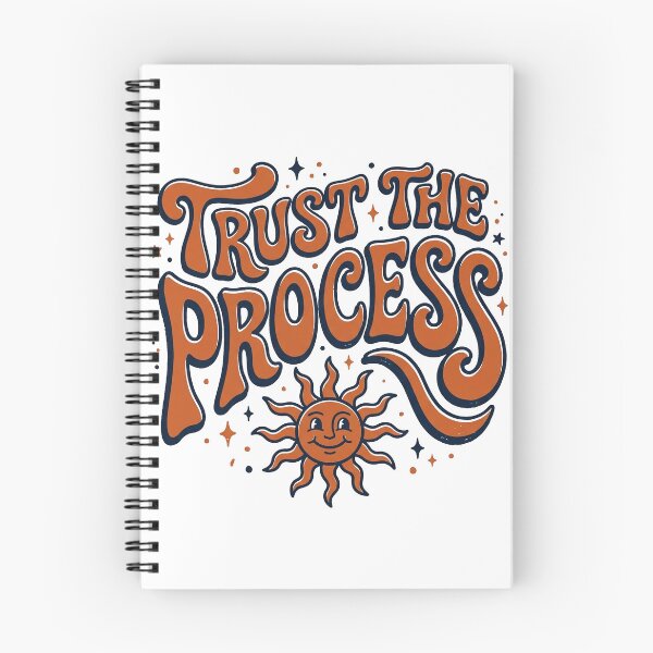 Item preview, Trust The Process — Retro Groovy Affirmation Shirt designed and sold by PlushFutura.