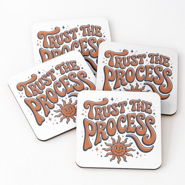 Item preview, Trust The Process — Retro Groovy Affirmation Shirt designed and sold by PlushFutura.