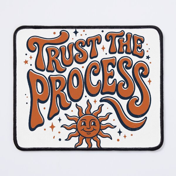 Item preview, Trust The Process — Retro Groovy Affirmation Shirt designed and sold by PlushFutura.