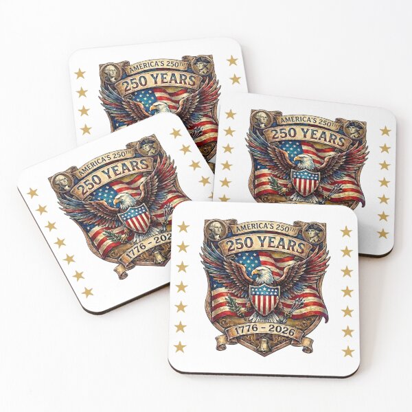 Item preview, America's 250th Anniversary Vintage Patriotic Eagle Shield designed and sold by NCalNoveltees.