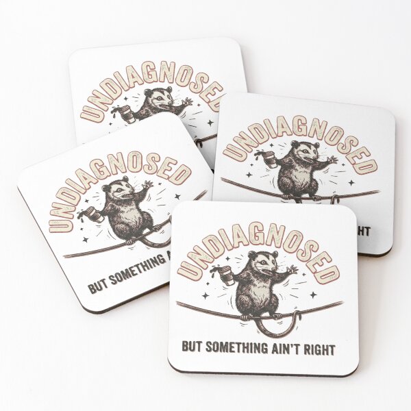 Item preview, Funny Anxious Opossum Undiagnosed But Something Ain't Right Retro Graphic designed and sold by NCalNoveltees.