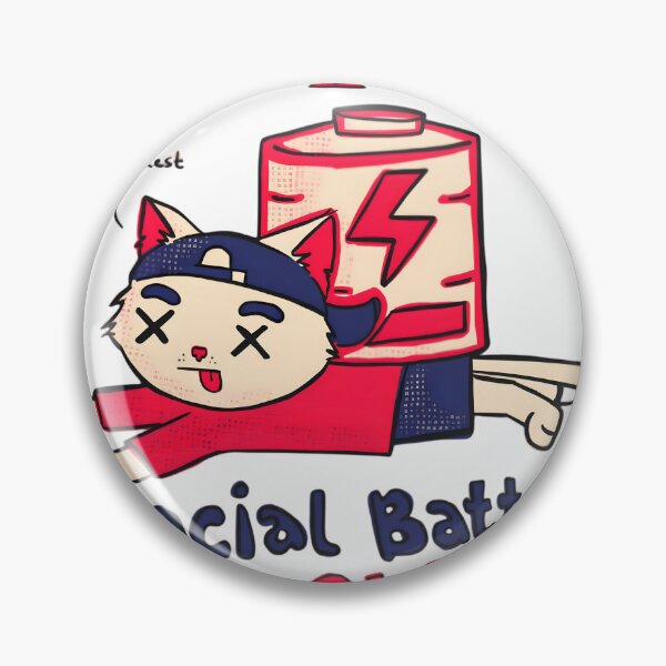 Item preview, Social Battery Low Cat designed and sold by Katiesfunn.