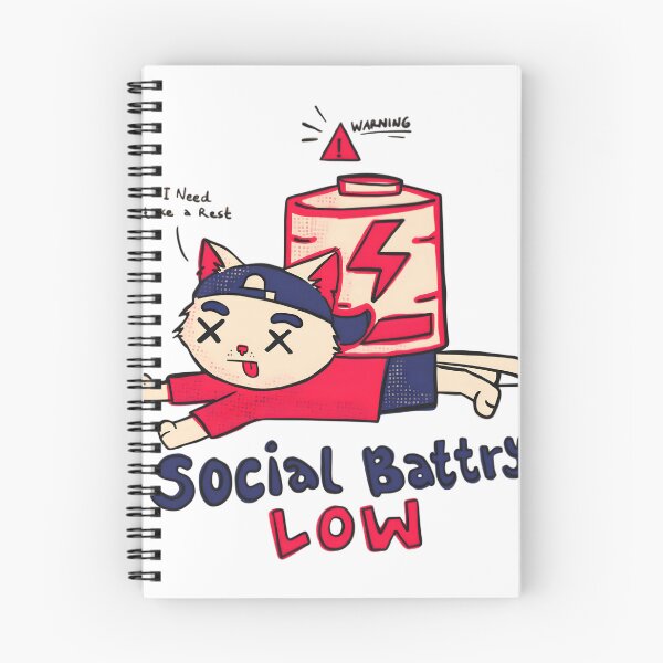Item preview, Social Battery Low Cat designed and sold by Katiesfunn.