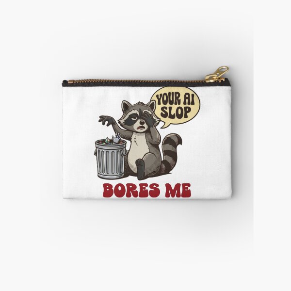 Item preview, Your AI Slop Bores Me Funny Retro Raccoon designed and sold by NCalNoveltees.