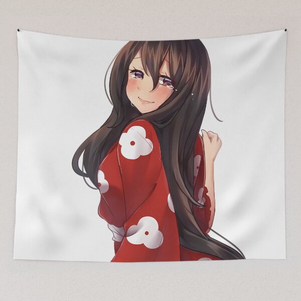 Item preview, Mio Dororo Red Kimono Soft Smile Anime Girl designed and sold by MicaheHaffner.
