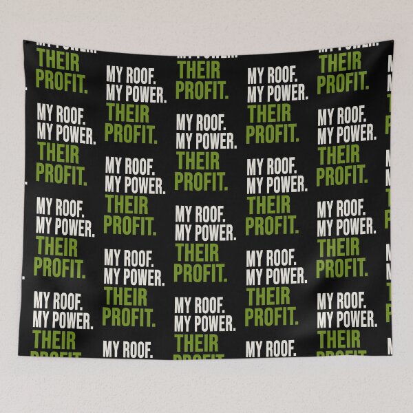 Item preview, My Power Their Profits Solar Power Typography designed and sold by karwilberevivalcollection.