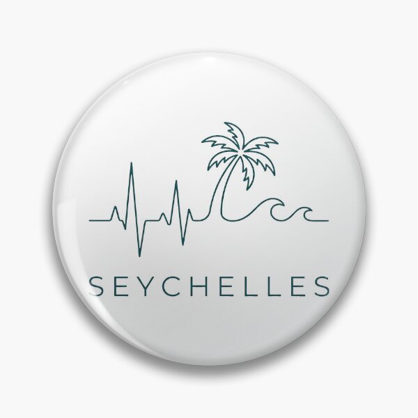Item preview, Minimalist Seychelles Heartbeat Tropical Wave Line Art designed and sold by DuckOddity.