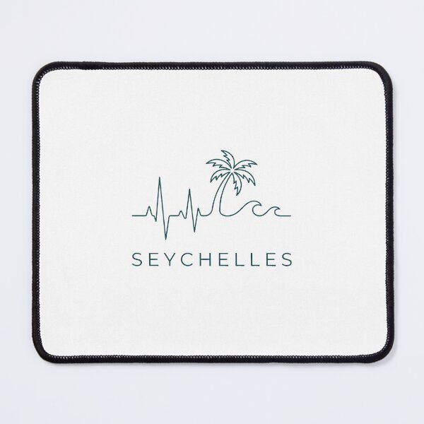 Item preview, Minimalist Seychelles Heartbeat Tropical Wave Line Art designed and sold by DuckOddity.