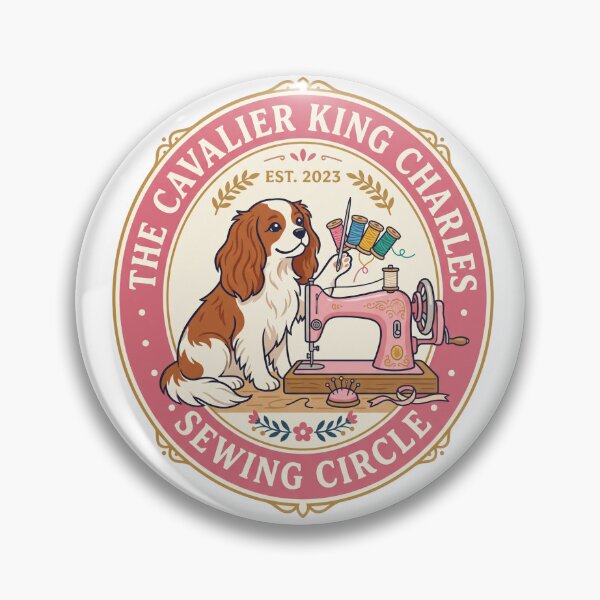 Item preview, Cavalier King Charles Sewing Circle Quilting Craft Dog designed and sold by PictoVibe.