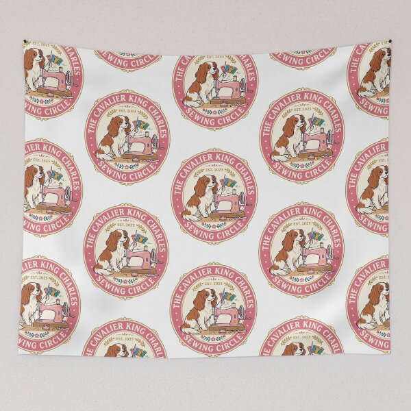 Item preview, Cavalier King Charles Sewing Circle Quilting Craft Dog designed and sold by PictoVibe.