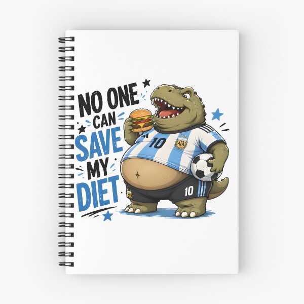 Item preview, No One Can Save My Diet Fat Dinosaur Soccer Fan designed and sold by PreeCha Art & Co..