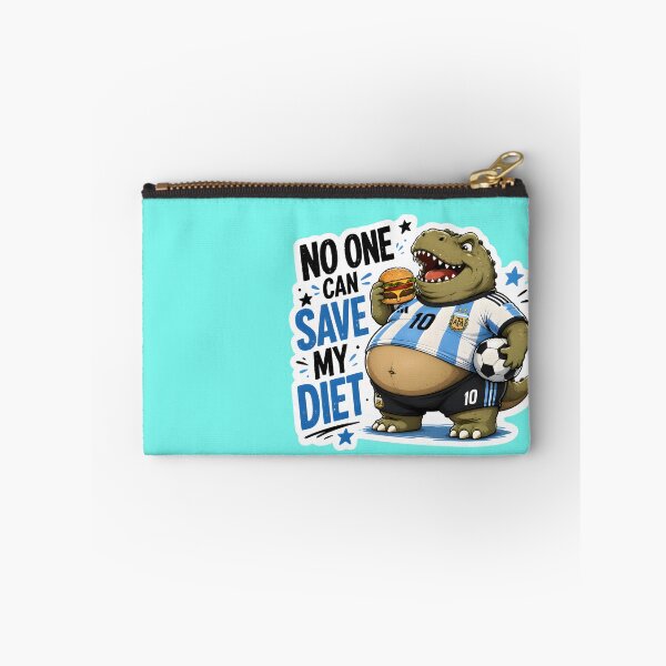 Item preview, No One Can Save My Diet Fat Dinosaur Soccer Fan designed and sold by PreeCha Art & Co..