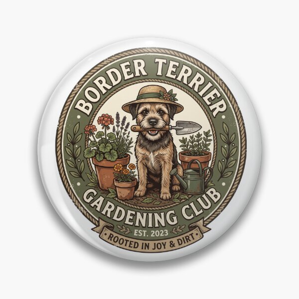 Item preview, Border Terrier Gardening Club Green Thumb Plant Dog designed and sold by PictoVibe.