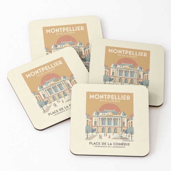 Item preview, Vintage Montpellier France Travel Minimalist Poster designed and sold by DuckOddity.