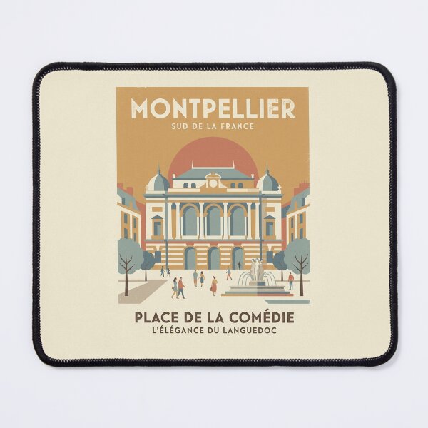Item preview, Vintage Montpellier France Travel Minimalist Poster designed and sold by DuckOddity.