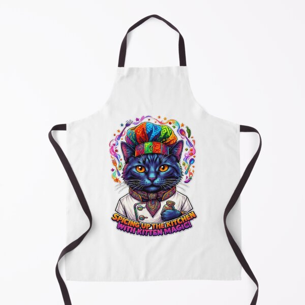 Item preview, Funny Chef Cat Cooking Illustration | Colorful Kitten Kitchen Magic | Cute Cat Chef Sticker | Food Lover Gift | Vibrant Animal Art designed and sold by Akseries.