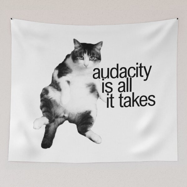 Item preview, cute chunky cat motivational discipline quote designed and sold by renmei-studios.