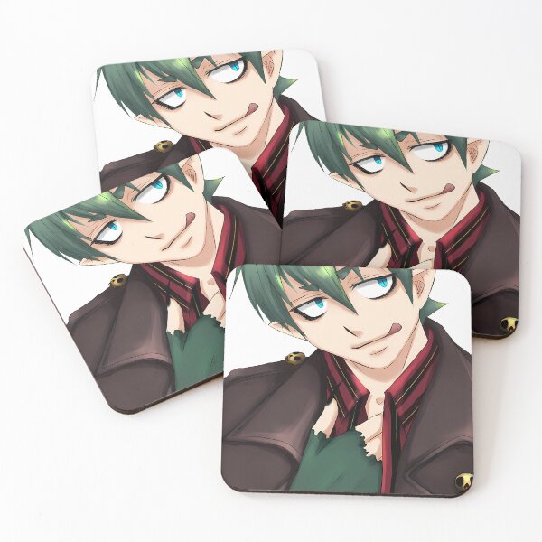 Aperçu de l'œuvre Portrait d'Amaimon Blue Exorcist Smirk Cheveux verts créée et vendue par MicaheHaffner.