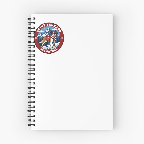 Item preview, Saint Bernard Ski Patrol Winter Mountain Rescue Dog designed and sold by PictoVibe.