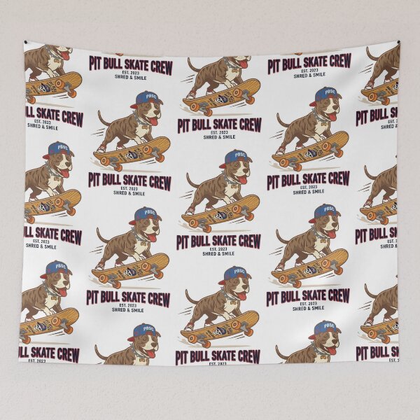 Item preview, Pit Bull Skate Crew Skateboard Skater Streetwear Dog designed and sold by PictoVibe.