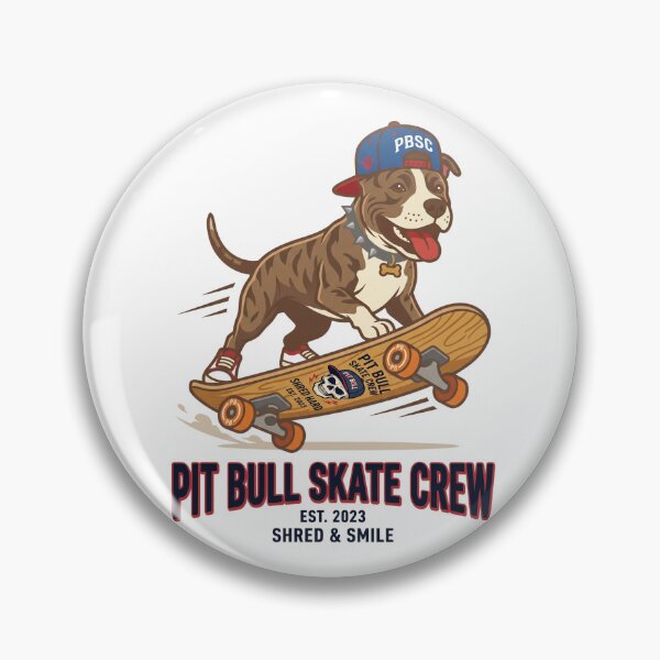 Item preview, Pit Bull Skate Crew Skateboard Skater Streetwear Dog designed and sold by PictoVibe.