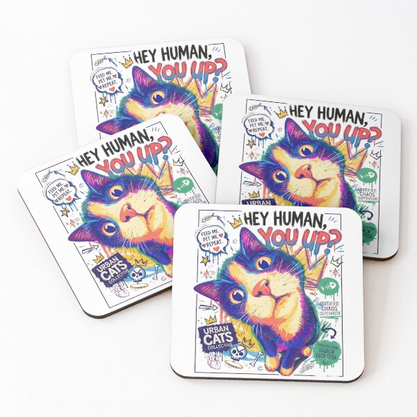 Item preview, A cat begging for breakfast. designed and sold by taratyanprint.