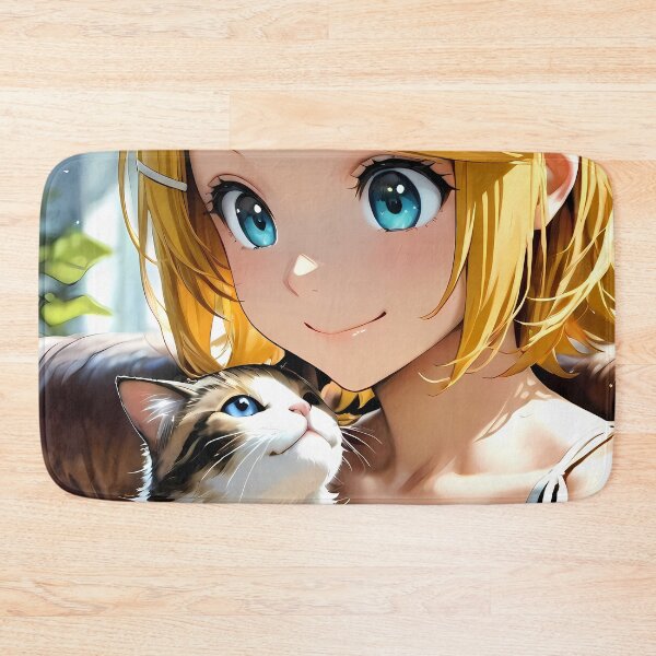Item preview, Kagamine Rin Vocaloid Gentle Cat Cuddle designed and sold by MicaheHaffner.