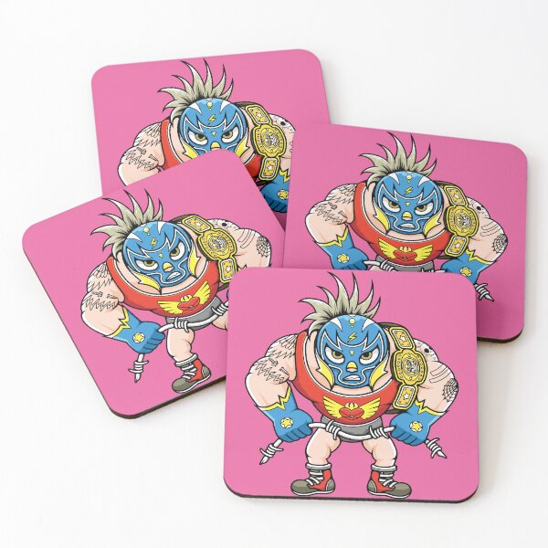 Item preview, Powerful Muscular Masked Luchador Wrestler Cartoon designed and sold by Lexkon Liu's art.