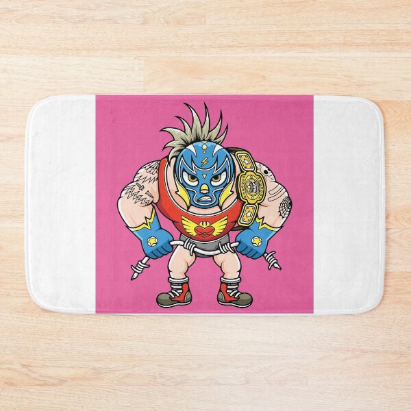 Item preview, Powerful Muscular Masked Luchador Wrestler Cartoon designed and sold by Lexkon Liu's art.