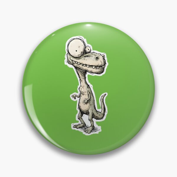 Artikelvorschau, Skizzenillustration eines Dinosauriers mit drolligen Augen entworfen und verkauft von PreeCha Art & Co..