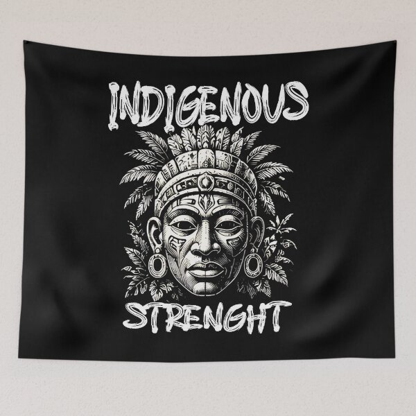 Item preview, Indigenous Strength Vintage Warrior Chief Tribal Mask designed and sold by Jt41.