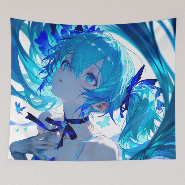 Item preview, Hatsune Miku Vocaloid Blue Butterfly White Dress Glow designed and sold by bystudiolereve.