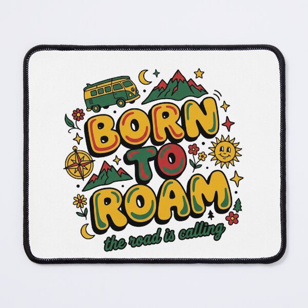 Item preview, Born To Roam — Retro Groovy Free Spirit Shirt designed and sold by PlushFutura.