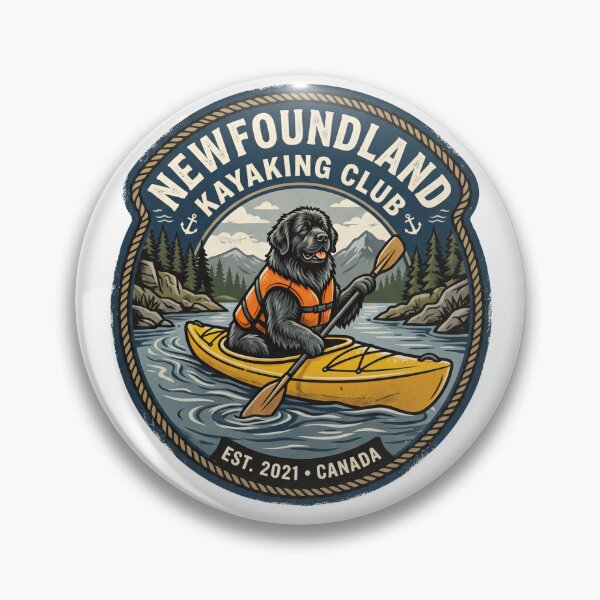 Item preview, Newfoundland Kayaking Club Canoe Water Sports Dog designed and sold by PictoVibe.