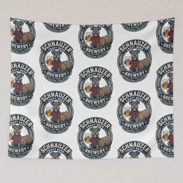 Item preview, Schnauzer Craft Beer Brewery Microbrewery Barista Bar designed and sold by PictoVibe.