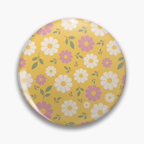 Item preview, Retro Daisy Flower Power Pattern designed and sold by ClaudiaFlores.