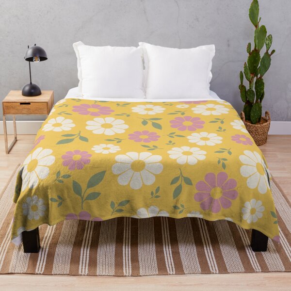 Item preview, Retro Daisy Flower Power Pattern designed and sold by ClaudiaFlores.