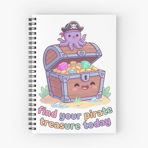 Item preview, Cute Pirate Octopus Treasure Design | Kawaii Sea Adventure Artwork | Pirate Theme designed and sold by morning sun.